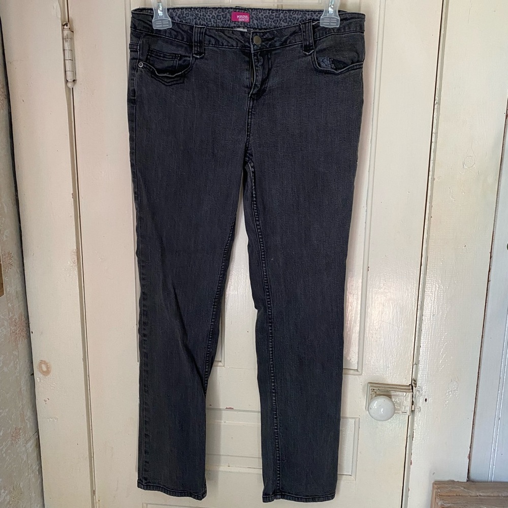 Black denim skinny jeans
